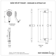 Bát Sen cầm tay KOHLER K-27794T-CP