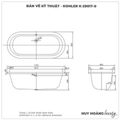Bồn tắm KOHLER K-2901T-0