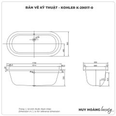 Bồn tắm xây KOHLER K-2901T-0