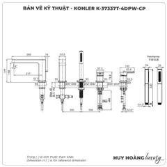 Vòi sen xả bồn tắm KOHLER K-37337T-4DPW-CP