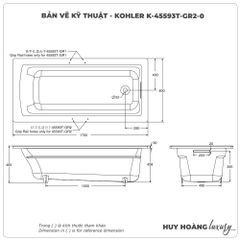 Bồn tắm xây KOHLER K-45593T-GR2-0