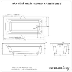 Bồn tắm KOHLER K-45593T-GR2-0