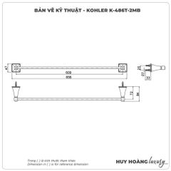Thanh treo vắt khăn KOHLER K-486T-2MB