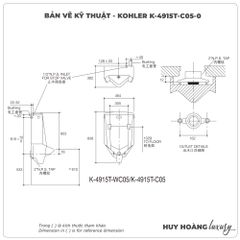 Bồn tiểu nam cảm ứng KOHLER K-4915T-C05-0