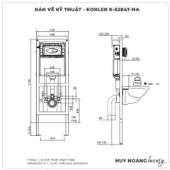 Két nước âm tường KOHLER K-6284T-NA