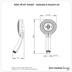 Bát Sen cầm tay KOHLER K-72437T-CP