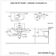 Lavabo treo tường REACH KOHLER K-72448X-1-0