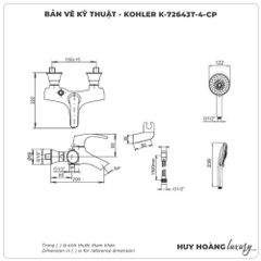 Sen tắm nóng lạnh KOHLER Symbol K-72643T-4-CP
