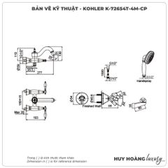 Sen tắm KOHLER Finial K-72654T-4M-CP