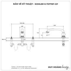 Vòi lavabo nóng lạnh KOHLER K-72778T