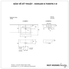 Lavabo bán âm LADENA KOHLER K-72907K-1-0