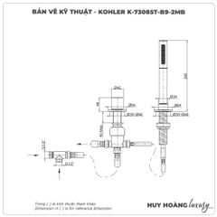 Bát Sen cầm tay KOHLER K-73085T-B9-2MB