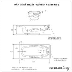 Bồn tắm massage KOHLER K-732T-NR-0