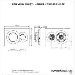 Mặt nạ xả nhấn KOHLER K-75890T-PNE-CP