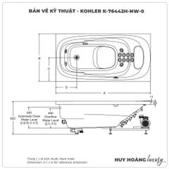 Bồn tắm massage KOHLER K-76442H-NW-0