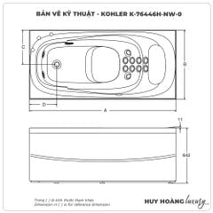 Bồn tắm massage KOHLER K-76446H-NW-0