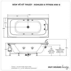 Bồn tắm massage KOHLER K-77701K-NW-0