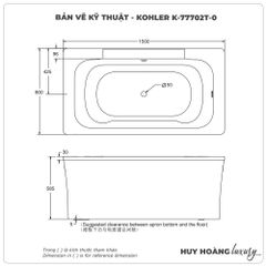 Bồn tắm đặt sàn KOHLER K-77702T-0 Acrylic
