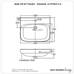 Lavabo đặt bàn MODERN LIFE KOHLER K-77761T-1-0