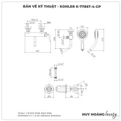 Sen tắm nóng lạnh KOHLER K-7786T-4-CP