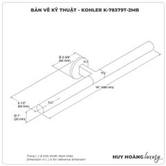 Thanh treo vắt khăn KOHLER K-78379T-2MB
