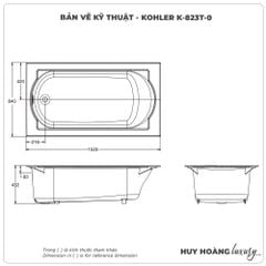 Bồn tắm xây KOHLER K-823T-0