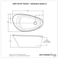 Bồn tắm đặt sàn KOHLER K-8331T-0 Lithocast