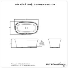 Bồn tắm đặt sàn KOHLER K-8333T-0 Lithocast