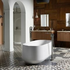 Bồn tắm đặt sàn KOHLER K-8336T-0 Lithocast
