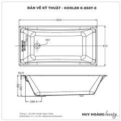 Bồn tắm xây KOHLER K-850T-0
