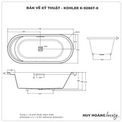 Bồn tắm xây KOHLER K-9286T-0