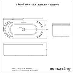Bồn tắm đặt sàn KOHLER K-9287T-0