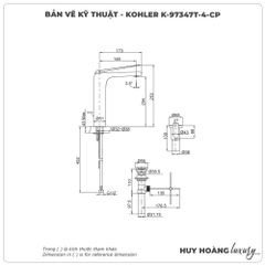 Vòi lavabo nóng lạnh KOHLER K-97347T-4
