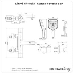 Sen tắm nhiệt độ KOHLER K-97386T-9-CP