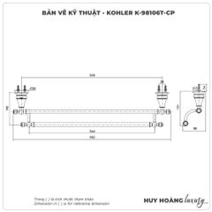 Thanh treo vắt khăn KOHLER K-98106T-CP