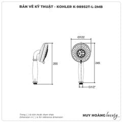 Bát Sen cầm tay KOHLER K-98952T-L-2MB