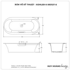 Bồn tắm xây KOHLER K-99312T-0
