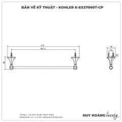 Thanh treo vắt khăn KOHLER K-EX27060T-CP