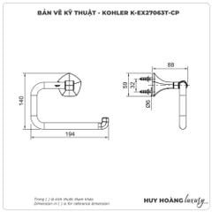 Vòng treo khăn KOHLER K-EX27063T-CP
