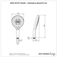 Bát Sen cầm tay KOHLER K-R24717T-CP