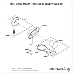 Bát Sen cầm tay KOHLER K-R28241T-NKE-CP