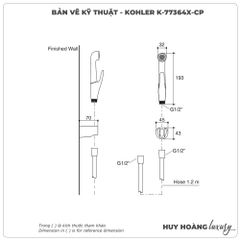 Vòi xịt vệ sinh KOHLER K-77364K-CP