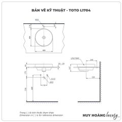 Chậu rửa mặt đặt bàn TOTO L1704