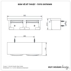 Lô giấy vệ sinh đôi  TOTO DS716W