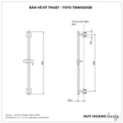 Thanh trượt sen tắm TOTO TBW02012B