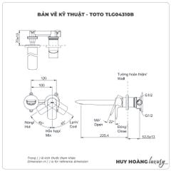 Vòi lavabo âm tường TOTO TLG04310B