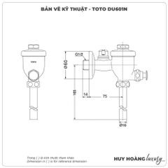 Van xả nhấn tiểu nam TOTO DU601N
