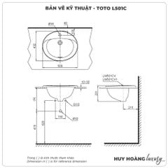 Chậu rửa mặt dương vành TOTO L501C