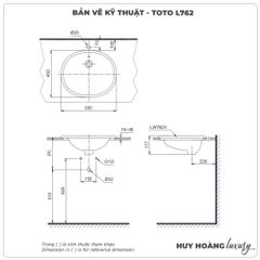 Chậu rửa mặt dương vành TOTO L762