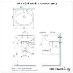 Chậu rửa mặt treo tường TOTO LHT236CS